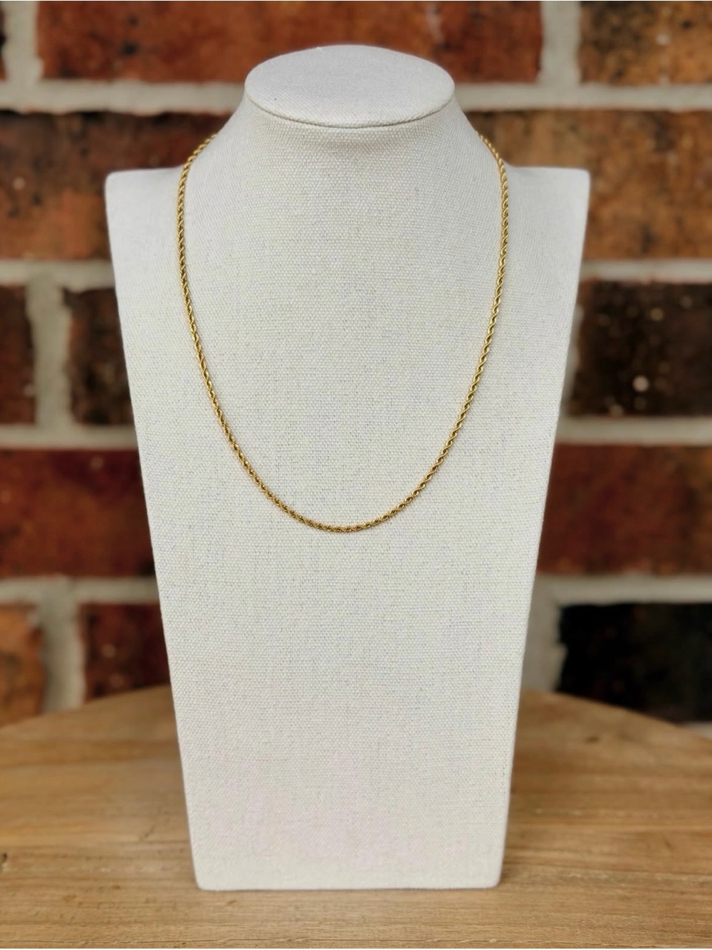 2mm 18” Gold Rope Chain Necklace